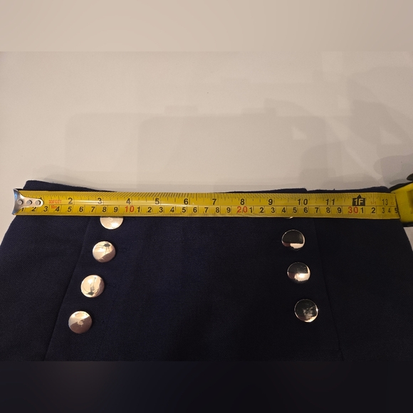 H&M Navy Blue Skirt with Gold Button Details - Picture 4 of 4
